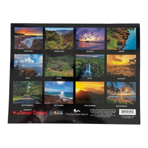 2025 Calendar Kauai The Garden Isle Calendar Multicolored Beaches Pics Calendar - Picture 3 of 3